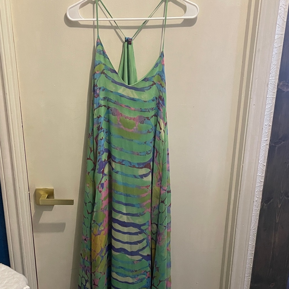Multicolor Strappy Maxi Dress